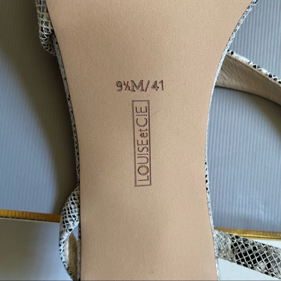 Louise et Cie Kass Snakeprint Embossed Stiletto Sandal NWT - Picture 10 of 15